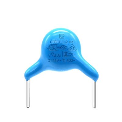 O capacitor 102M/400V cerâmico datilografa a resistência de alta temperatura/chama - retardador