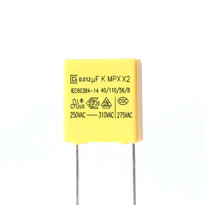 Resistência de isolação alta da propriedade da cura do auto do capacitor da segurança de 0.012UF MKP X2