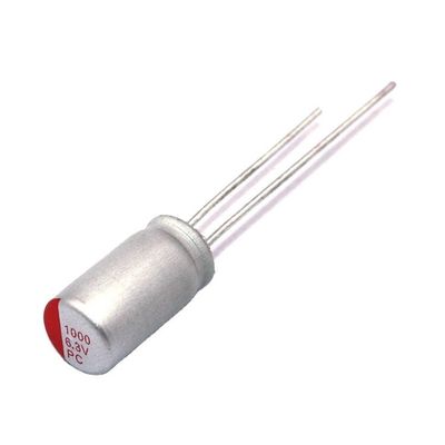 Através dos capacitores contínuos 1000uf 6,3 v 330UF 16V do alumínio do polímero do furo