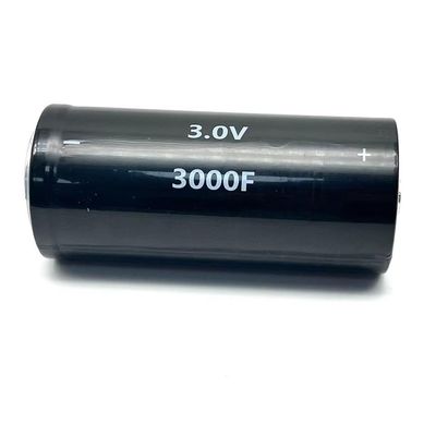 O capacitor super 3000f do bom Reversibility etiquetou da grande capacidade do volume pequeno que carrega rapidamente