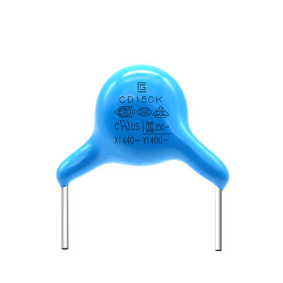 Resistência dielétrica Y1 Condensador de segurança 150K/400V Forma retangular isolado para armazenamento a -40C-85C