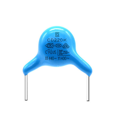 O capacitor cerâmico 220K da segurança Y1 arde - o pacote retardador da resina de cola Epoxy
