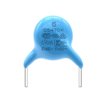 O capacitor de pequenas perdas 470K 400VAC da segurança Y1 arde - o pacote retardador da resina de cola Epoxy