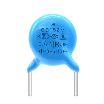 Perda de alta frequência do capacitor da segurança Y1 de 400VAC 152M para automotivo