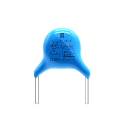 O capacitor 101K da segurança da estrutura compacta Y2 revestiu com a resina de cola Epoxy