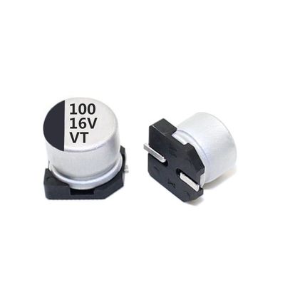capacidade mesma de alumínio do capacitor eletrolítico de 100uf 16v grande pelo volume de unidade