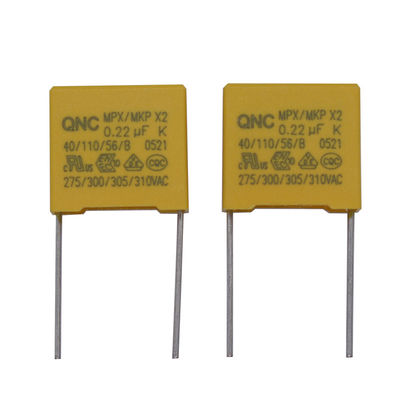 Capacitor de segurança radial X2 10.1UF 0.47UF1.0UF 2.5 vezes tensão de sobretensão -40.C a 85.C Faixa de temperatura operacional