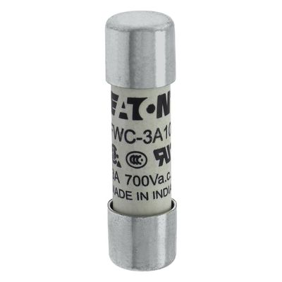 Excelente capacidade de ciclismo e desempenho Cramic Fuse Eaton Bussmann 10 X 38 mm Ferrule Fuse FWC-3A10F