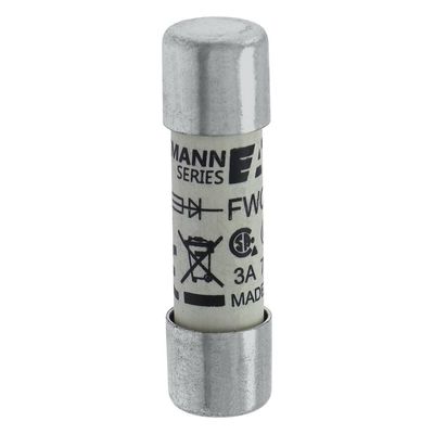 Excelente capacidade de ciclismo e desempenho Cramic Fuse Eaton Bussmann 10 X 38 mm Ferrule Fuse FWC-3A10F