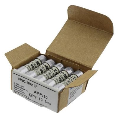 Excelente capacidade de ciclismo e desempenho Cramic Fuse Eaton Bussmann 10 X 38 mm Ferrule Fuse FWC-10A10F