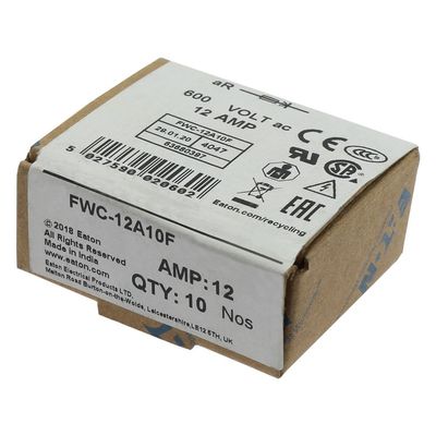 Excelente capacidade de ciclismo e desempenho Cramic Fuse Eaton Bussmann 10 X 38 mm Ferrule Fuse FWC-12A10F
