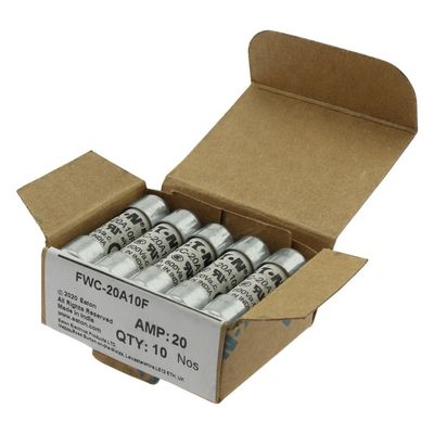 Excelente capacidade de ciclismo e desempenho Cramic Fuse Eaton Bussmann 10 X 38 mm Ferrule Fuse FWC-20A10F