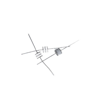 Tubos de descarga de gás coaxial de terminação axial com 2 elétrodos e 1pF de capacidade