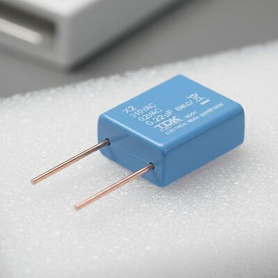 Através do buraco X2 Condensador de segurança 310VAC Voltagem nominal Material de fio de chumbo cobre enlatado concebido para supressão de ruído elétrico